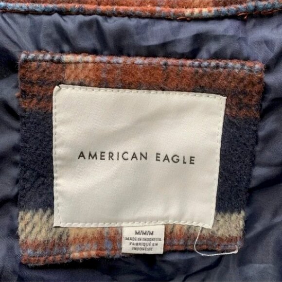 American Eagle wool blend plaid jacket - Picture 3 of 6